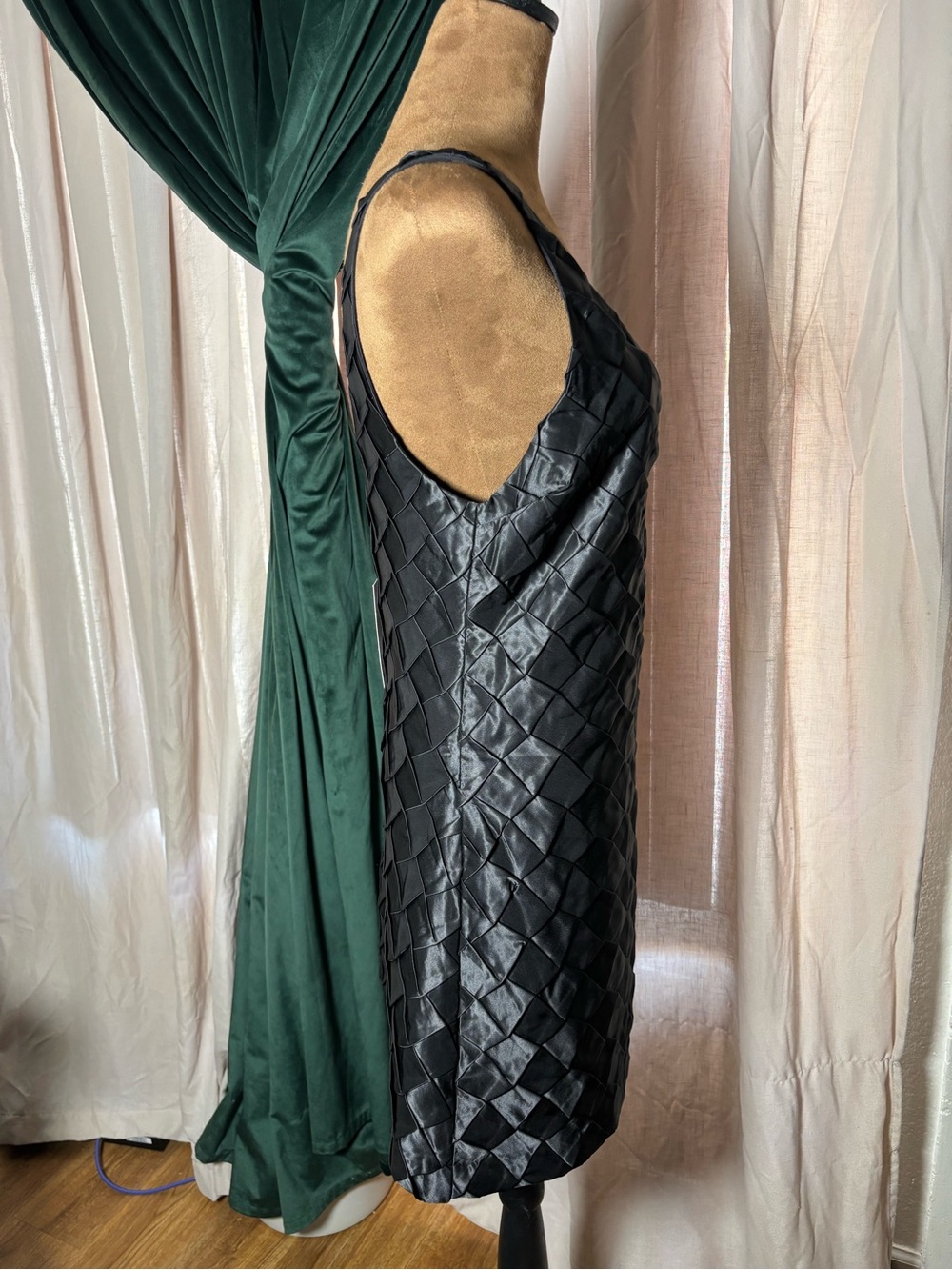 Zara Black Textured Mini Dress - Picture 9 of 10